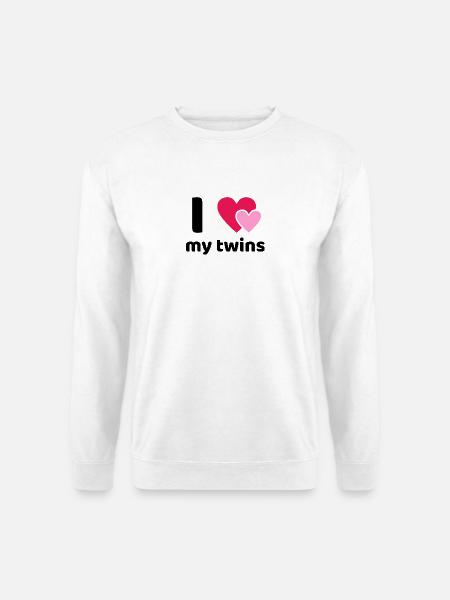 Ich Liebe Meine Zwillinge Mama Mutter Zwillingen - Unisex Pullover - Weiß