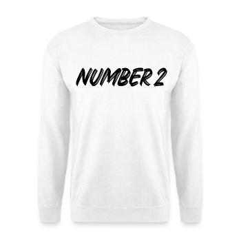 Number 2 - zwei - zweiter - zweite - 2 - Nummer 2 - Unisex Pullover - Weiß - Vorne