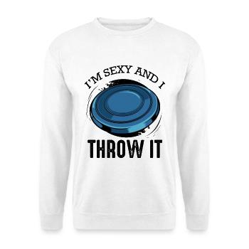 Disc golf saying funny pun frisbee gift - Unisex Sweatshirt - white - Front