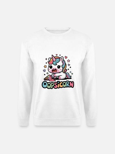 Oopsicorn - Sweat-shirt Unisexe - blanc