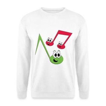 Fugly Noten - Unisex Pullover - Weiß - Vorne - Alina (178cm) & Michal (187cm)