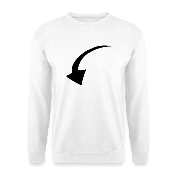 Pfeil - Pfeil - Unisex Pullover - Weiß - Vorne - Alina (178cm) & Michal (187cm)