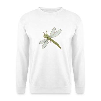 Libellenzauber – zart & schillernd - Unisex Pullover - Weiß - Vorne - Alina (178cm) & Michal (187cm)