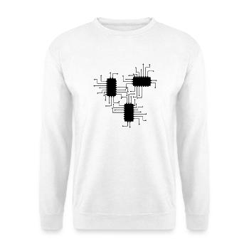 electrician electrical electronics occupation voltage CPU - Unisex Sweatshirt - white - Front