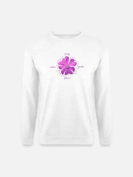 pink flower pink blossoms - Unisex Pullover - Weiß
