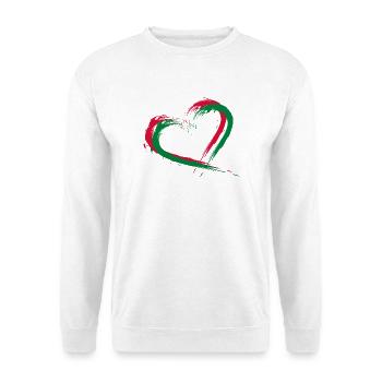 Drapeau de brosse de coeur des Maldives - Sweat-shirt Unisexe - blanc - Devant