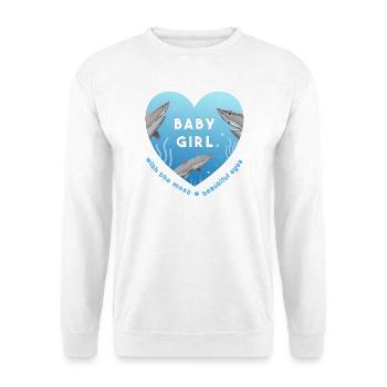 baby girl - Unisex Pullover - Weiß - Vorne - Alina (178cm) & Michal (187cm)