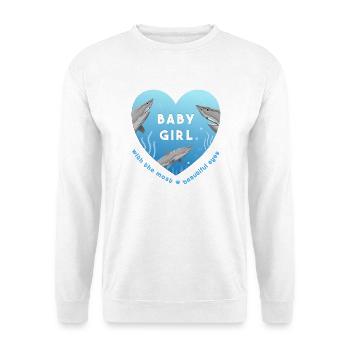 baby girl - Unisex Pullover - Weiß - Vorne - Alina (178cm) & Michal (187cm)