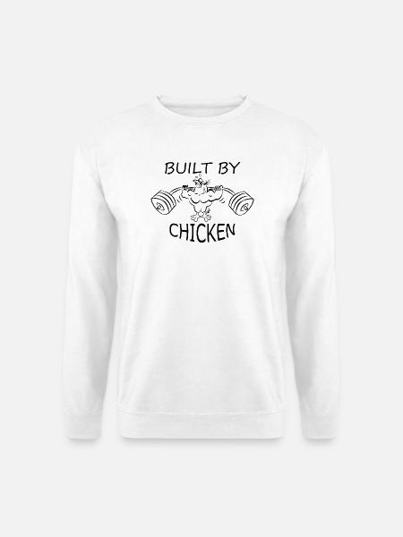 Built by chicken Hantel Fitnesstudio - Unisex Pullover - Weiß