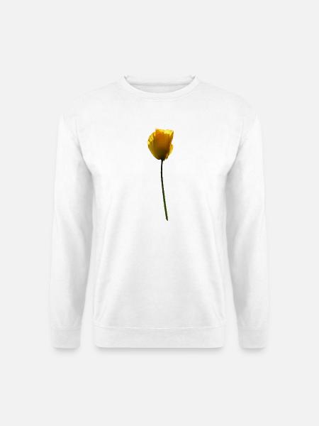 gelbe Mohnblume Mohn - Unisex Pullover - Weiß
