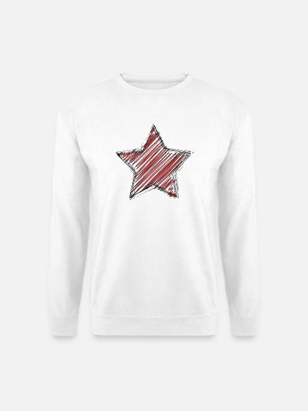 STERN. STERN. STERNE. FEST. JAHRESTAG. WEIHNACHTEN. - Unisex Pullover - Weiß