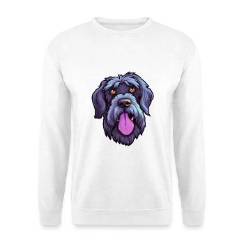 Riesenschnauzer Hunderasse Cartoon Kawaii Illustrat - Unisex Pullover - Weiß - Vorne - Alina (178cm) & Michal (187cm)