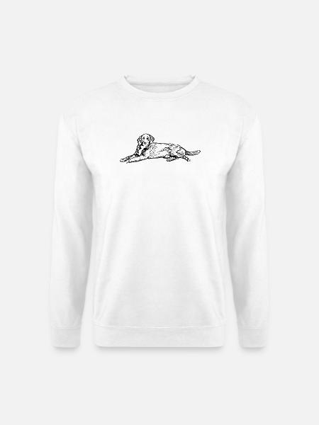 Hund schwarz - Unisex Pullover - Weiß