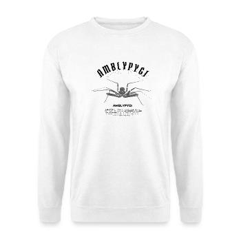 Geißelspinne - Amblypygi - Unisex Pullover - Weiß - Vorne - Alina (178cm) & Michal (187cm)