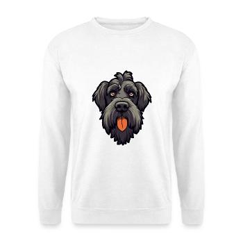 Riesenschnauzer Hunderasse Cartoon Kawaii Illustrat - Unisex Pullover - Weiß - Vorne - Alina (178cm) & Michal (187cm)