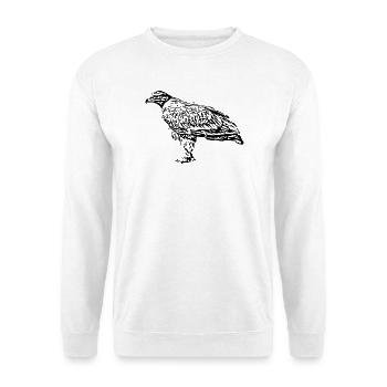 Wanderfalke Faucan Vogelräuber - Unisex Pullover - Weiß - Vorne - Alina (178cm) & Michal (187cm)