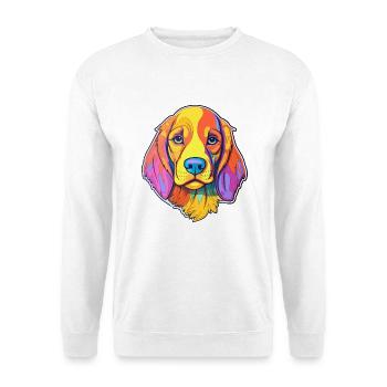 Österreichischer Brandlbracke Hund Rasse Cartoon Kawaii Ill - Unisex Pullover - Weiß - Vorne - Alina (178cm) & Michal (187cm)