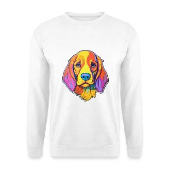 Österreichischer Brandlbracke Hund Rasse Cartoon Kawaii Ill - Unisex Pullover - Weiß - Vorne - Alina (178cm) & Michal (187cm)