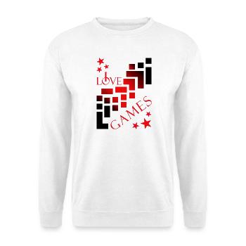 Gamer games - Unisex Pullover - Weiß - Vorne - Alina (178cm) & Michal (187cm)