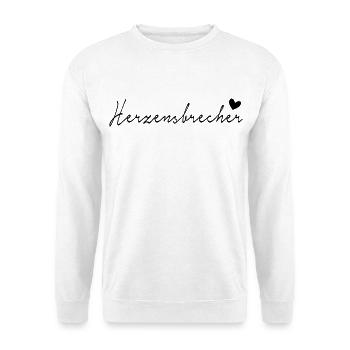 Herzensbrecher - Unisex Pullover - Weiß - Vorne - Alina (178cm) & Michal (187cm)