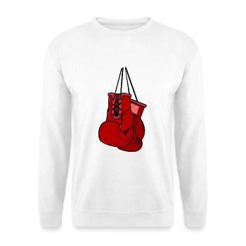 Boxhandschuhe - Unisex Pullover - Weiß - Vorne - Alina (178cm) & Michal (187cm)