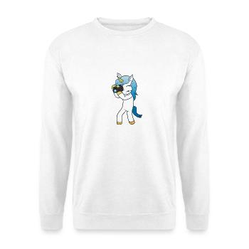 Foto Einhorn Fotografin - Unisex Pullover - Weiß - Vorne - Alina (178cm) & Michal (187cm)
