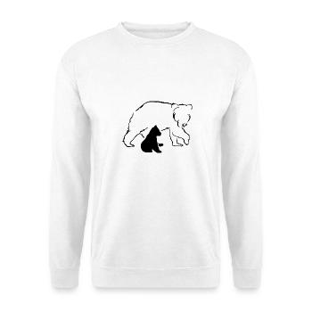 Ours ours ours brun mère bébé nature forêt amour - Sweat-shirt Unisexe - blanc - Devant