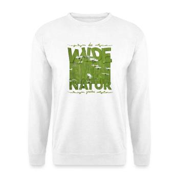 Natur wild Naturmensch - Unisex Pullover - Weiß - Vorne - Alina (178cm) & Michal (187cm)