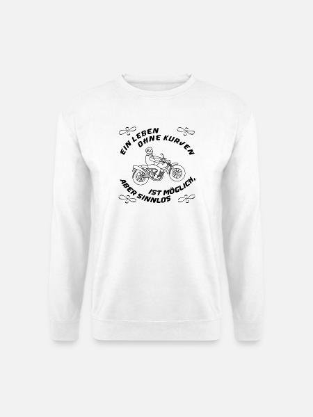 leben ohne kurven - Unisex Pullover - Weiß