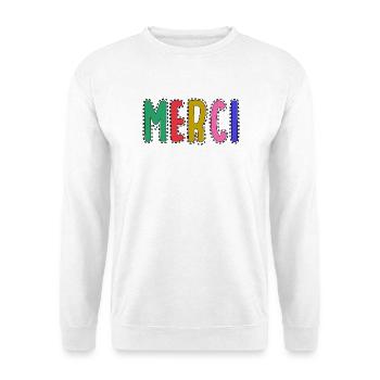 MERCI. MAÎTRESSE. MAÎTRE. MERCI MAÎTRESSE - Sweat-shirt Unisexe - blanc - Devant