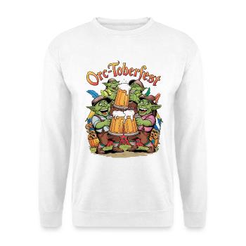 Ork-Toberfest - Unisex Pullover - Weiß - Vorne - Alina (178cm) & Michal (187cm)