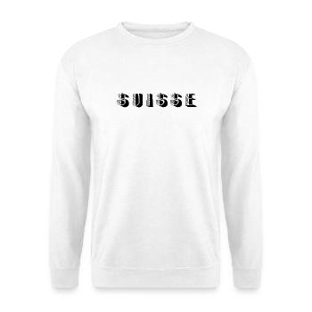 SUISSE. HUMOUR. PAYS. DRAPEAU. GENEVE. LAUSANNE - Sweat-shirt Unisexe - blanc - Devant