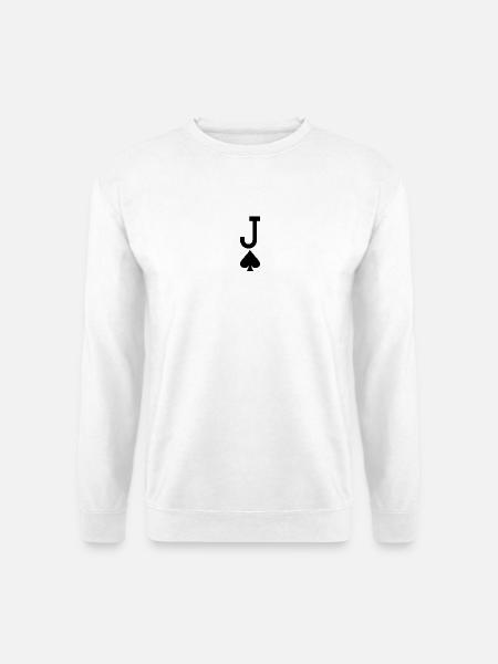 Poker Playing Card - Jack of Spades / Jokers - Unisex Sweatshirt - white
