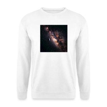 Galaxie Nebulae T-Shirt - Unisex Pullover - Weiß - Vorne - Alina (178cm) & Michal (187cm)