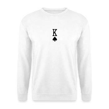 Carte à jouer au poker - King of Spades - Sweat-shirt Unisexe - blanc - Devant