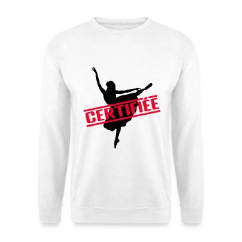 BEGLAUBIGT - Unisex Pullover - Weiß - Vorne - Alina (178cm) & Michal (187cm)