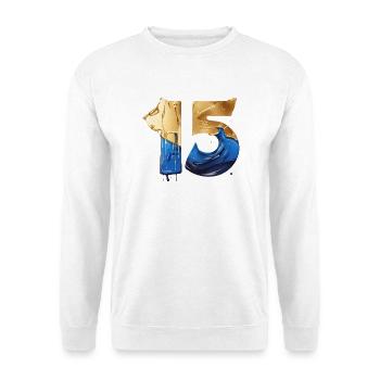 NR. 15 NUMMER 15 COOL 15. GEBURTSTAG - Unisex Pullover - Weiß - Vorne