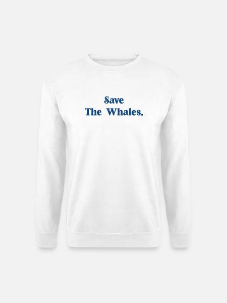 Rettet die Wale - Unisex Pullover - Weiß