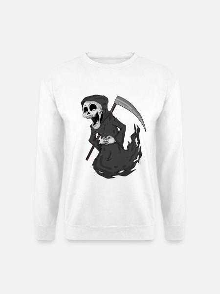 Grim Reaper laughs funny - Unisex Sweatshirt - white