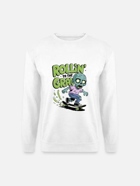 Rollin zum Grab - Unisex Pullover - Weiß