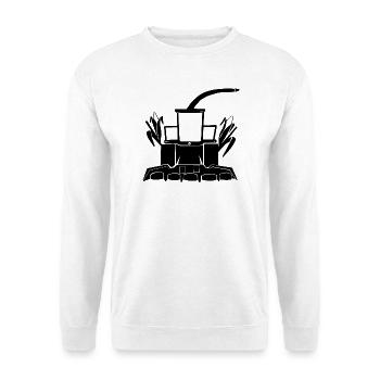 Design Häcksler - Unisex Pullover - Weiß - Vorne - Alina (178cm) & Michal (187cm)