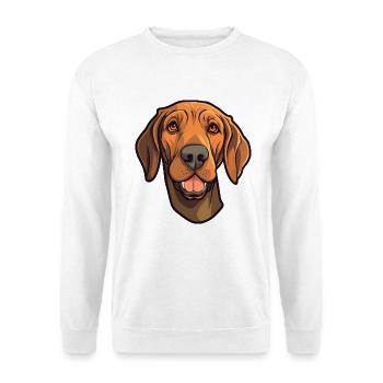 Plott Hund Hund Rasse Cartoon Kawaii Illustration - Unisex Pullover - Weiß - Vorne - Alina (178cm) & Michal (187cm)