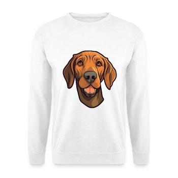 Plott Hund Hund Rasse Cartoon Kawaii Illustration - Unisex Pullover - Weiß - Vorne - Alina (178cm) & Michal (187cm)