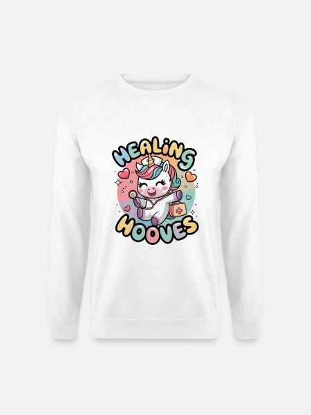 Heilende Hufe - Unisex Pullover - Weiß