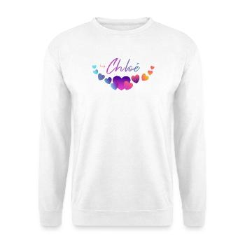 Chloé Chloe Geburtstag - Unisex Pullover - Weiß - Vorne - Alina (178cm) & Michal (187cm)