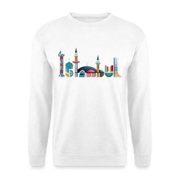 Istanbul - Unisex Pullover - Weiß - Vorne - Alina (178cm) & Michal (187cm)