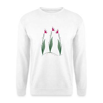 Blüten, Flowers - Unisex Pullover - Weiß - Vorne