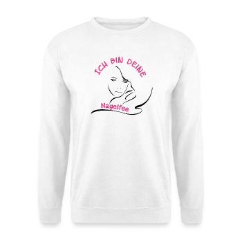 Ich bin deine Nagelfee - Unisex Pullover - Weiß - Vorne - Alina (178cm) & Michal (187cm)