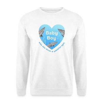 Baby Boy - Unisex Pullover - Weiß - Vorne - Alina (178cm) & Michal (187cm)