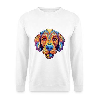 Moskauer Wachhund Rasse Cartoon Kawaii Illustrat - Unisex Pullover - Weiß - Vorne - Alina (178cm) & Michal (187cm)